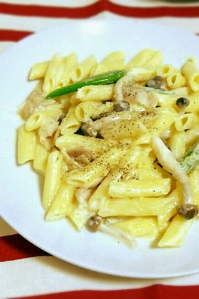 きのこのチーズクリームパスタ