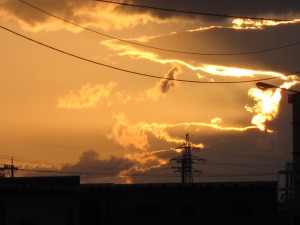 金沢市我が家から見た夕景
