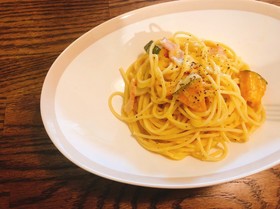 かぼちゃのクリームパスタ